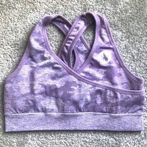 EUC LiveSore CrossFit Bra in Grape Camo | Size Small